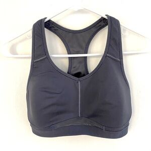 Athleta Hullabaloo Mesh Sports Bra - Charcoal Gray Racerback